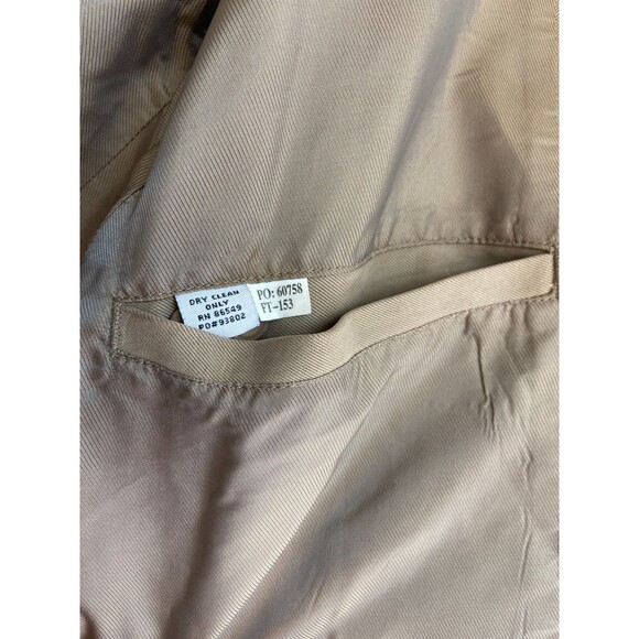 Vintage Bachrach 100% Silk Utility Chore Coat Jacket Men's XL Brown Tan *Flaws* - Picture 5 of 13